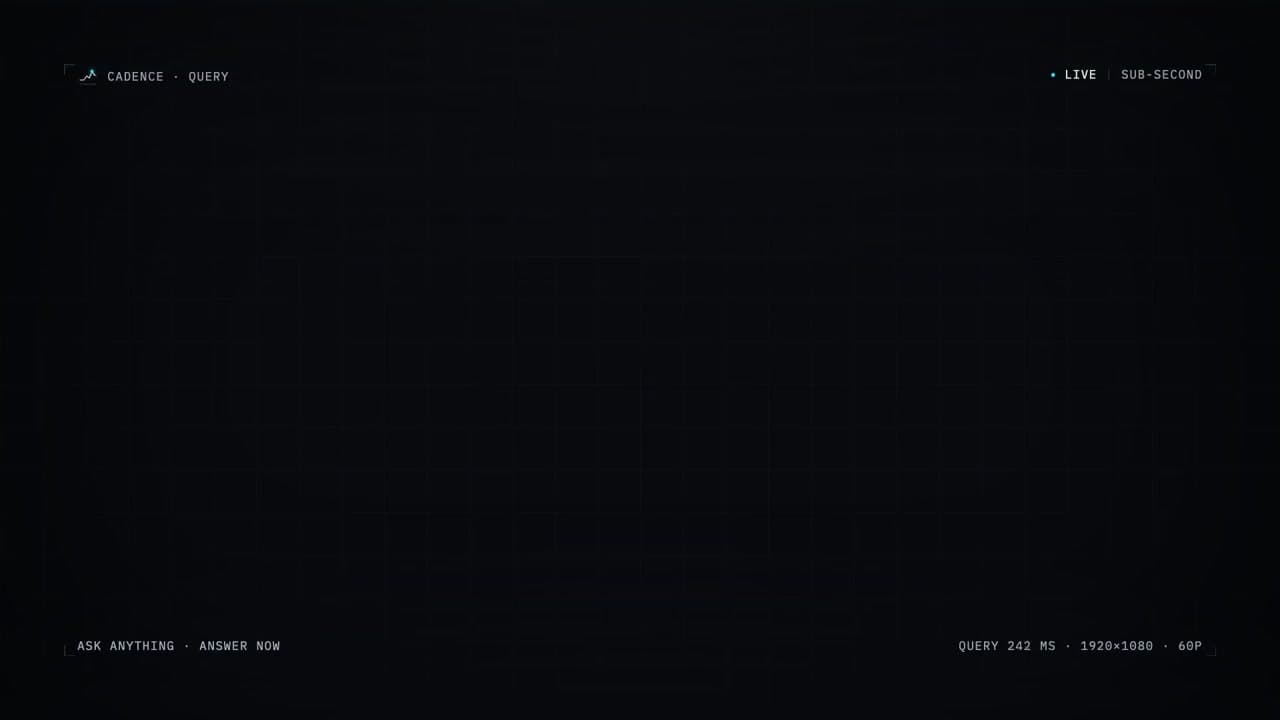 Cadence (Concept) — B2B-SaaS operations-room data UI