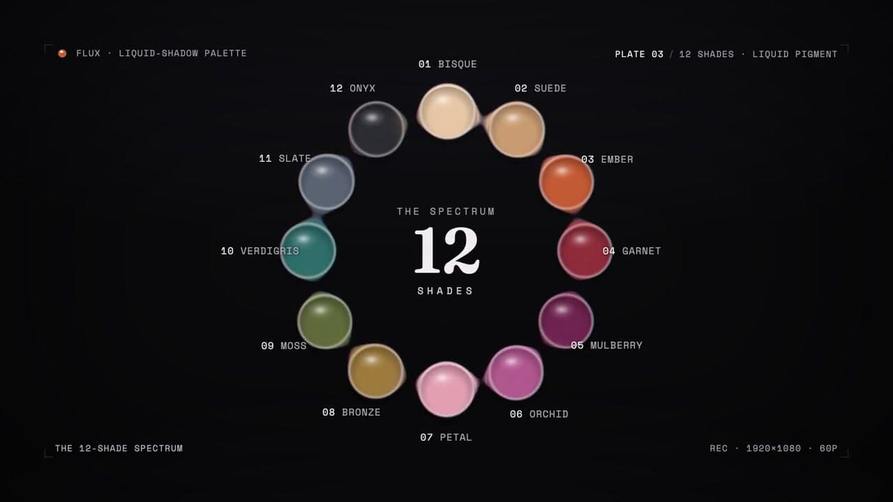 FLUX (Concept) — SDF metaball liquid-morph cosmetics